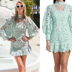 Alice + Olivia Eyelet  Lace Dress Size 4